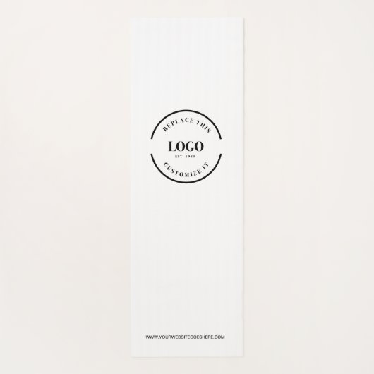 Aangepaste minimale White Business Logo-website Yogamat (Achterkant)