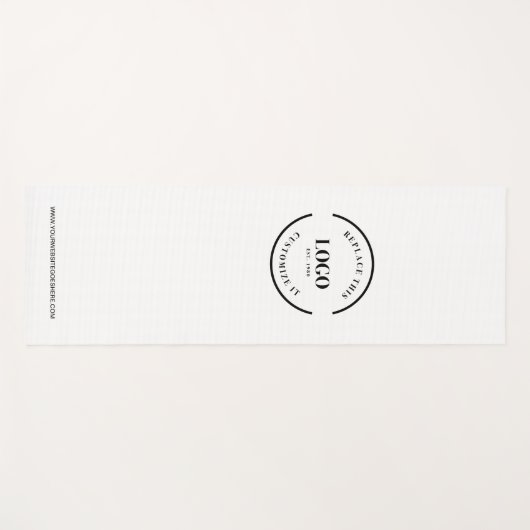 Aangepaste minimale White Business Logo-website Yogamat (Voorkant (horizontaal))