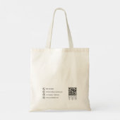 Aangepaste Minimale Zakelijke Stijl Tote Bag (Achterkant)