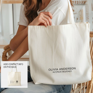 Aangepaste Minimale Zakelijke Stijl Tote Bag