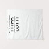 Aangepaste minimale zakelijke tafelbanner wit wandkleed (Voorkant (horizontaal))