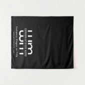 Aangepaste minimale zakelijke tafelloper banner zw wandkleed (Voorkant (horizontaal))