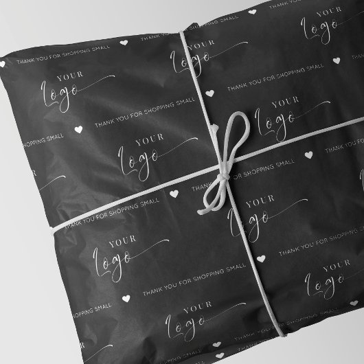 Aangepaste minimale zwarte Logo verpakking Tissuepapier