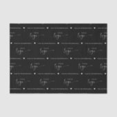 Aangepaste minimale zwarte Logo verpakking Tissuepapier (Voorkant)