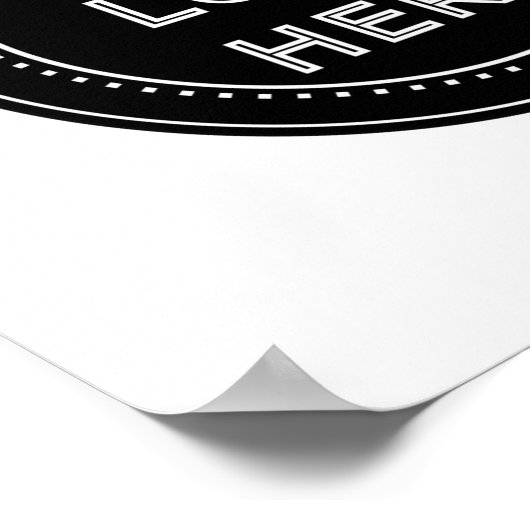 Aangepaste Minimalist, eenvoudig & modern Poster (Hoek)