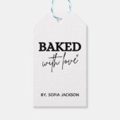 Aangepaste minimalist met liefdescadeaus cadeaulabel (Voorkant)