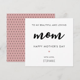 Aangepaste minimalistisch en modern mam Moederdag Kaart