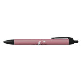 Aangepaste minimalistisch stoffig roze zwarte inkt pen (Bovenkant)