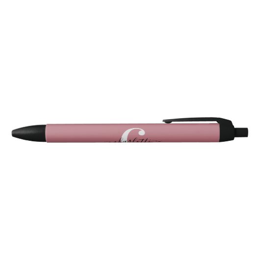 Aangepaste minimalistisch stoffig roze zwarte inkt pen (Bovenkant)