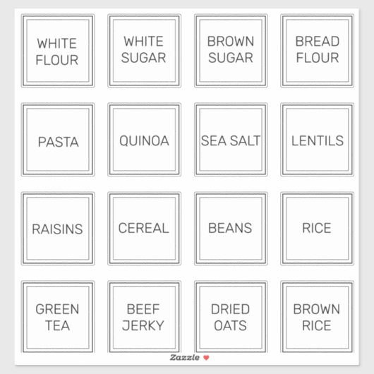 Aangepaste minimalistische 16 wittevierkant sticke sticker (Vel)