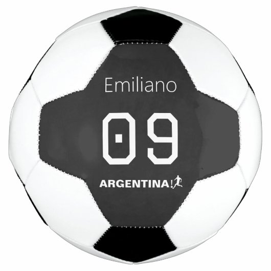 Aangepaste Minimalistische Argentijnse Nationale A Voetbal (Voorkant)