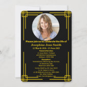 Aangepaste minimalistische Art Deco Lijst begrafen Kaart (Voorkant)