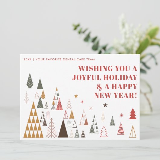 Aangepaste minimalistische bedrijf Logo Business C Feestdagenkaart (Staand voorkant)