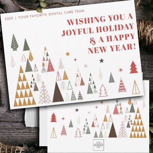 Aangepaste minimalistische bedrijf Logo Business C Feestdagenkaart