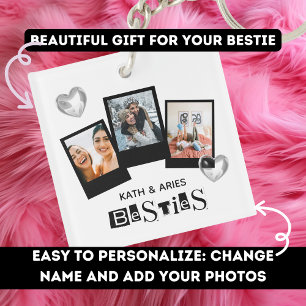 Aangepaste Minimalistische Beste Vriendin Ooit BFF Sleutelhanger