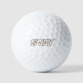 Aangepaste Minimalistische Blijf Gefocust Motivati Golfballen (Voorkant)
