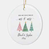 aangepaste minimalistische boho met de hand geteke keramisch ornament (Links)