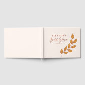 Aangepaste minimalistische botanische natuur bruid gastenboek (Volledig)