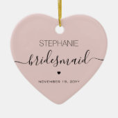 Aangepaste minimalistische bridesmaid keramisch ornament (Voorkant)