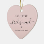 Aangepaste minimalistische bridesmaid keramisch ornament (Links)