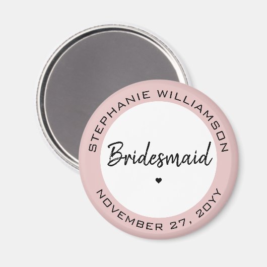 Aangepaste minimalistische bridesmaid persoonlijke magneet (Voorkant / Achterkant)