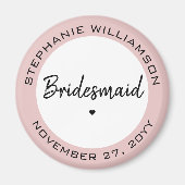 Aangepaste minimalistische bridesmaid persoonlijke magneet (Voorkant)
