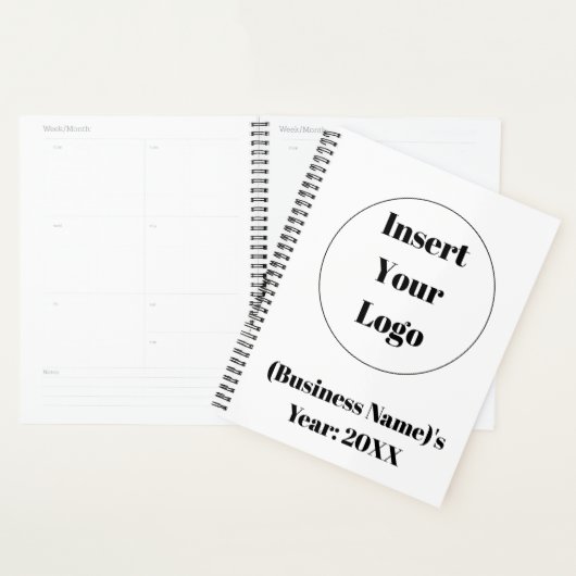 Aangepaste minimalistische business year planner (Display)