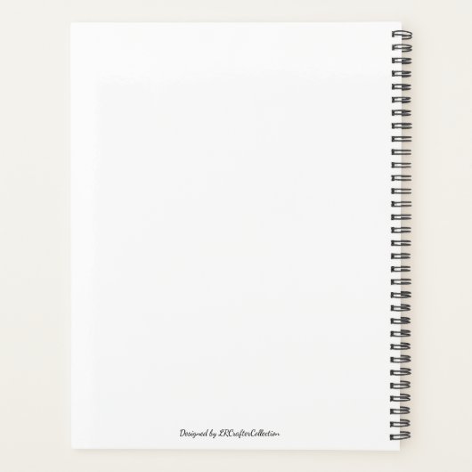 Aangepaste minimalistische business year planner (Achterkant)