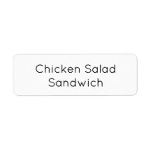 Aangepaste minimalistische catering voedseletiket 