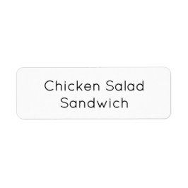Aangepaste minimalistische catering voedseletiket  etiket