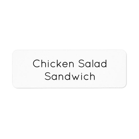 Aangepaste minimalistische catering voedseletiket etiket (Voorkant)
