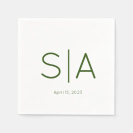 Aangepaste minimalistische cocktail Napkins Servet