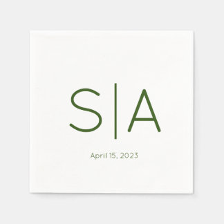 Aangepaste minimalistische cocktail Napkins Servet