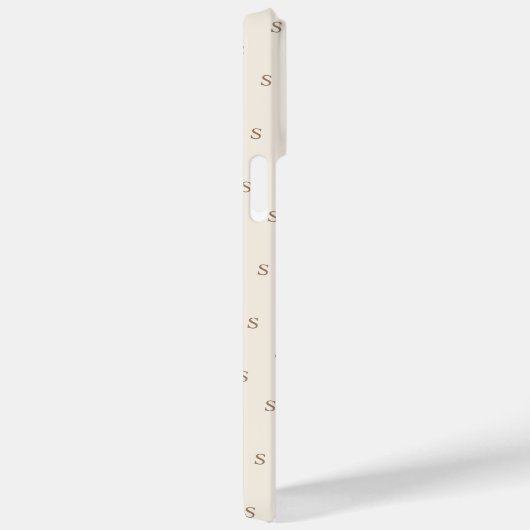 Aangepaste minimalistische crème Case-Mate iPhone case (Achterkant / Rechts)