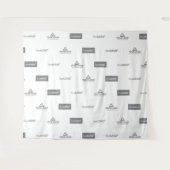 Aangepaste minimalistische drie Logo bedrijfsachte Wandkleed (Voorkant (horizontaal))