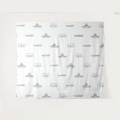 Aangepaste minimalistische drie Logo bedrijfsachte Wandkleed (Voorkant (horizontaal))