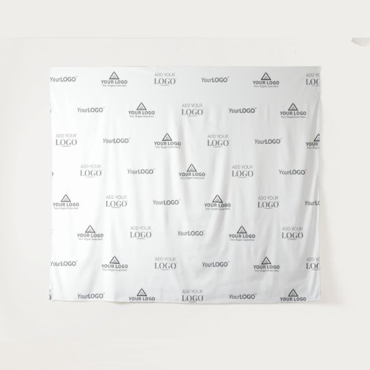 Aangepaste minimalistische drie Logo bedrijfsachte Wandkleed (Voorkant (horizontaal))