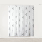 Aangepaste minimalistische drie Logo bedrijfsachte Wandkleed (Voorkant)