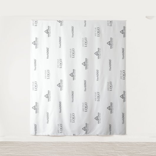 Aangepaste minimalistische drie Logo bedrijfsachte Wandkleed (Voorkant)