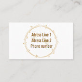 Aangepaste Minimalistische Eenvoudige Gepersonalis Visitekaartje (Achterkant)