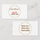 Aangepaste Minimalistische Eenvoudige Gepersonalis Visitekaartje (Voorkant / Achterkant)