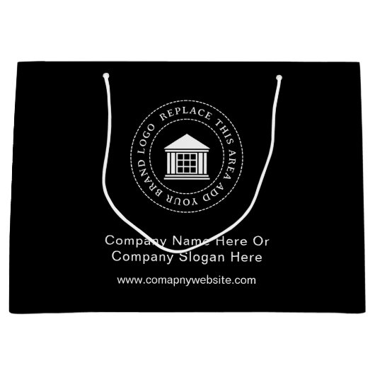 Aangepaste Minimalistische Eenvoudige Zakelijke Lo Groot Cadeauzakje (Voorkant)