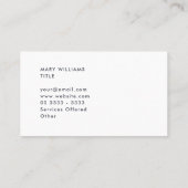 Aangepaste minimalistische effen groene as Visitek Visitekaartje (Achterkant)