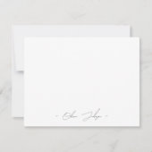 Aangepaste minimalistische elegante naam flat-note notitiekaartje (Voorkant)