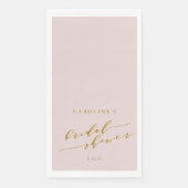 Aangepaste minimalistische elegante roze Vrijgezel Servet (Voorkant)