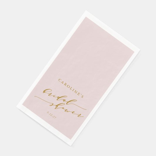 Aangepaste minimalistische elegante roze Vrijgezel Servet (Hoek)