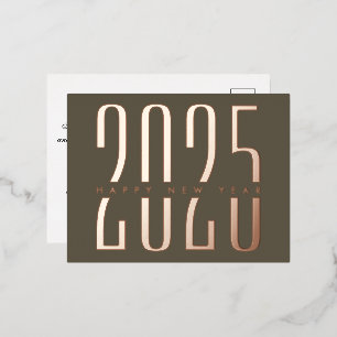 Aangepaste Minimalistische en Elegante Gelukkig Ni Folie Feestdagen Briefkaart