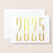 Aangepaste Minimalistische en Elegante Gelukkig Ni Folie Kaarten (Voorkant met envelop)