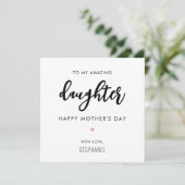 Aangepaste minimalistische en moderne dochter Moed Kaart (Staand voorkant)