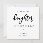 Aangepaste minimalistische en moderne dochter Moed Kaart (Voorkant)